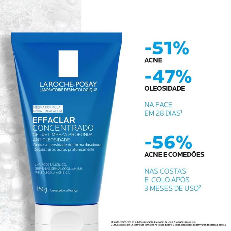 Gel de Limpeza Facial La Roche-Posay Effaclar Concentrado 150g