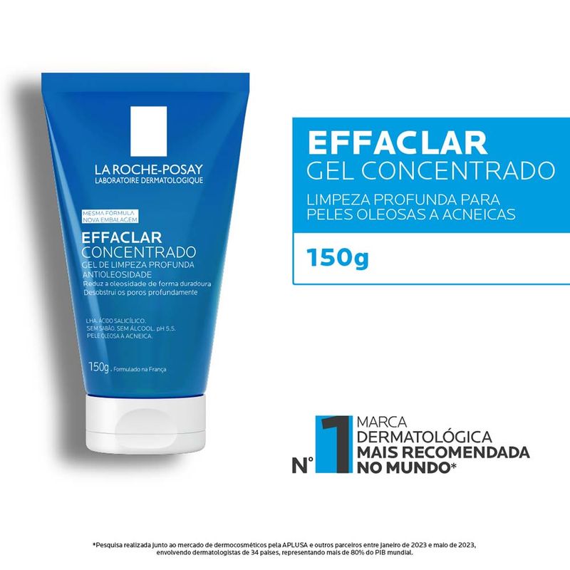 Gel de Limpeza Facial La Roche-Posay Effaclar Concentrado 150g