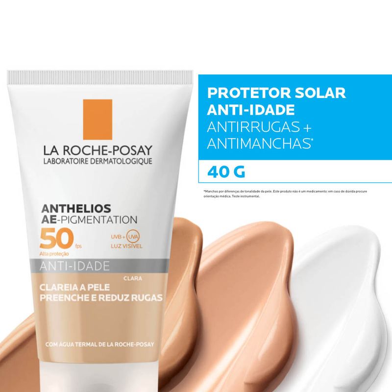 Protetor Solar anti-idade La Roche Posay - Anthelios Ae-Pigmentation FPS50 Clara