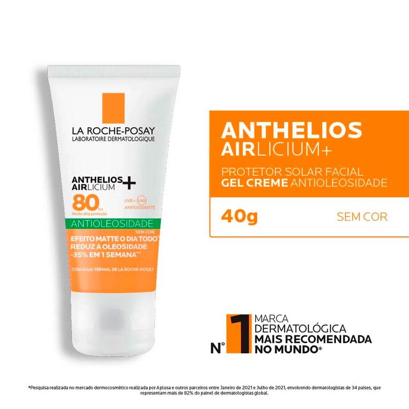 La Roche-Posay Anthelios Airlicium+ Kit com 2 Unidades - Protetor Solar Facial FPS80 - 40g Kit