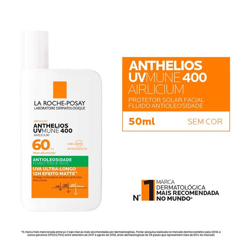 Protetor Solar Facial La Roche-Posay Anthelios Uvmune 400 Airlicium 40ml