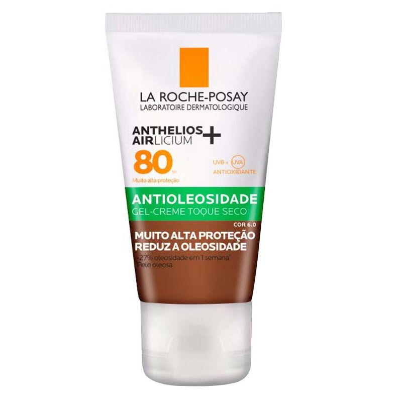 Protetor Solar Facial com Cor Antioleosidade FPS80 La Roche Posay Anthelios Airlicium+ 40g 6.0