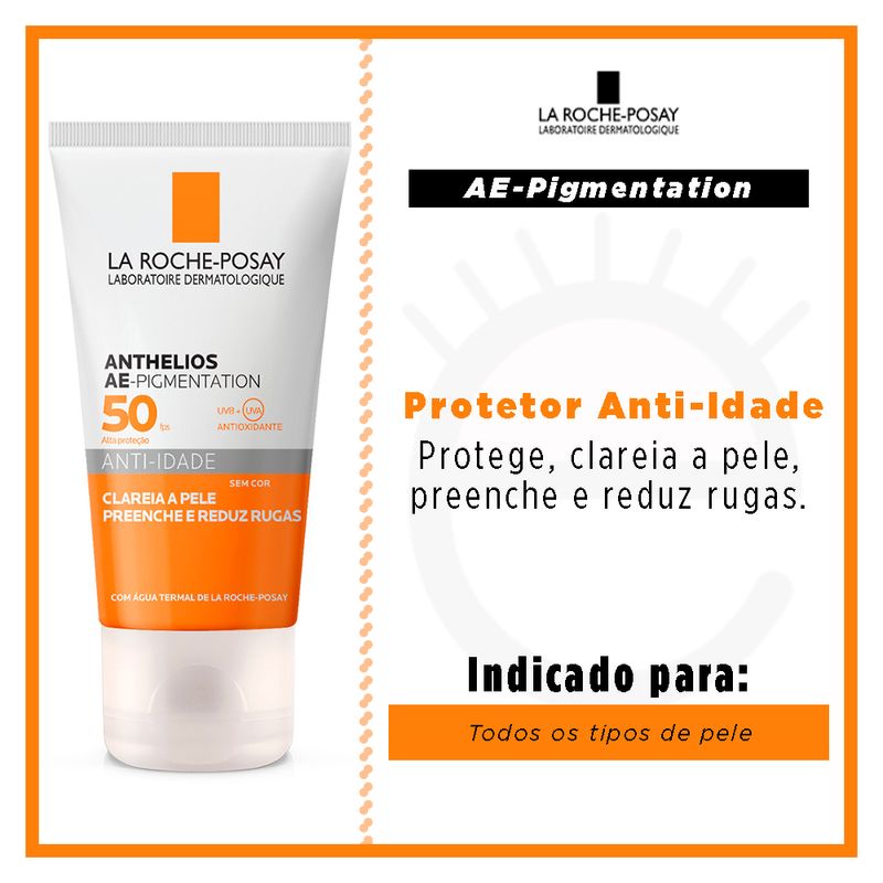 Protetor Solar anti-idade La Roche Posay - Anthelios Ae-Pigmentation Sem Cor FPS 50 40g