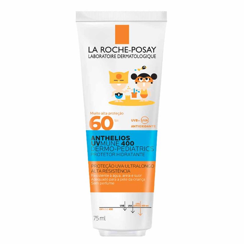 Protetor Solar Hidratante Infantil La Roche-Posay Anthelios UVMune 400 Dermo-Pediatrics FPS60 75ml
